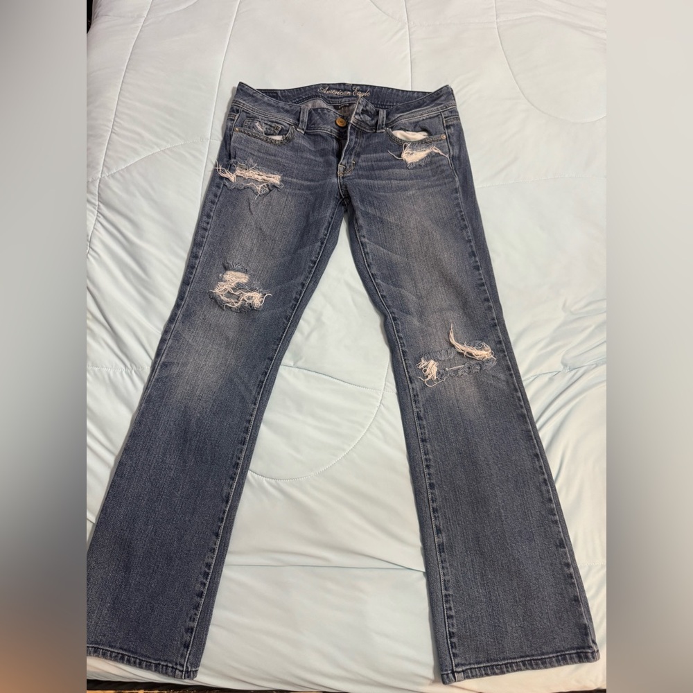 American Eagle Outfitters Distressed Original Boot Cut Jeans